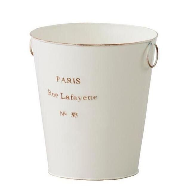 ハンマーストーン仕上げ Paris型押しのブリキ おしゃれ バケツ Ivの通販 By Long Life Talk S Shop ラクマ