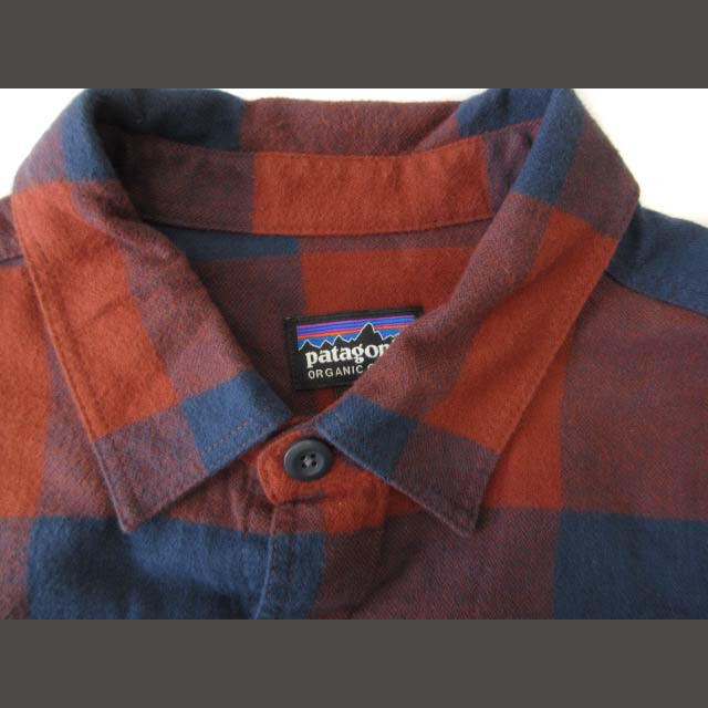 patagonia(パタゴニア)のパタゴニア 21FA チェックシャツ フランネルシャツ ブラウン ネイビー S メンズのトップス(シャツ)の商品写真