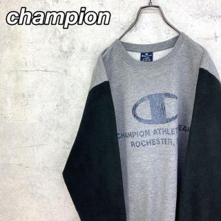 チャンピオン(Champion)の希少 90s チャンピオン スウェット ビッグシルエット プリントロゴ 美品(スウェット)