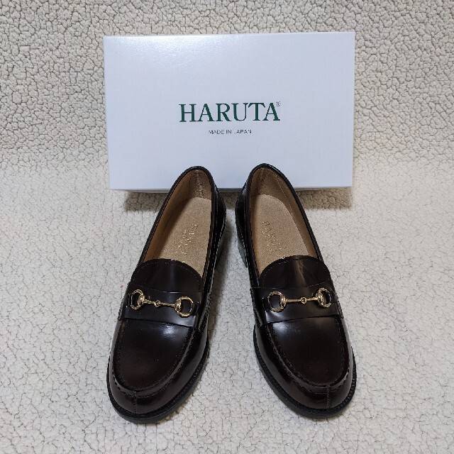 HARUTA(ハルタ)のHARUTA ヒールアップビットローファー ブラウン レディースの靴/シューズ(ローファー/革靴)の商品写真