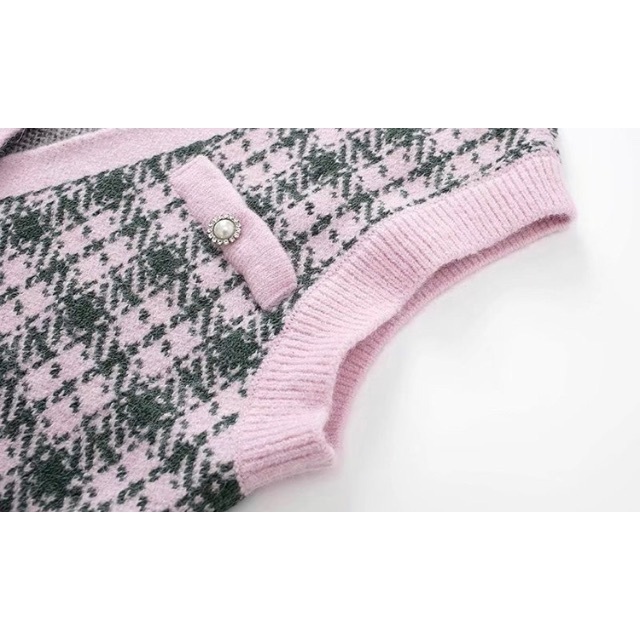 ZARA - 💝2月新作🍫7306◇チェック柄 ニット ベストの通販 by ZARA - 💝2月新作🍫7306◇チェック柄 ニット ベストの通販 by