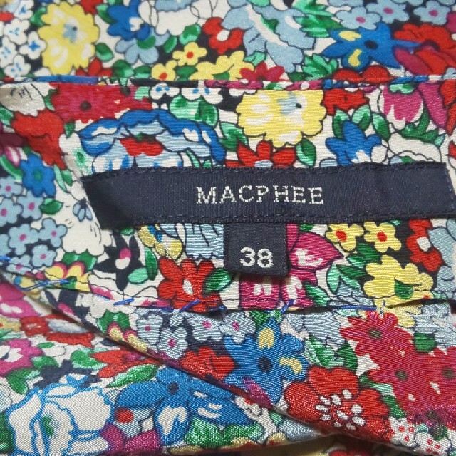 MACPHEE(マカフィー)の特価訳ありMACPHEE花柄フラワーワンピースシルクレトロ総柄チュニック レディースのワンピース(ひざ丈ワンピース)の商品写真