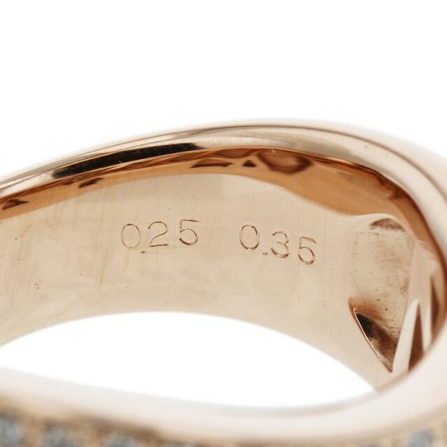 2022春大特価セール！ ダイヤモンド 美品 ピンクゴールド U04491 指輪 K18 リング デザイン リング