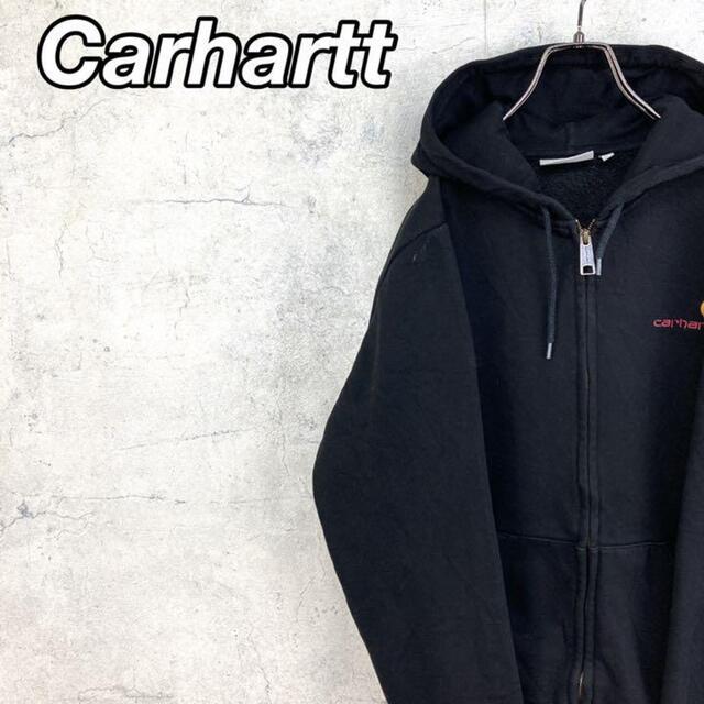 carhartt(カーハート)の希少90s カーハート フルジップパーカー 刺繍ロゴ メンズのトップス(パーカー)の商品写真