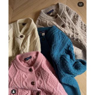 WOOL CABLEニットジャケット　ウールケーブル