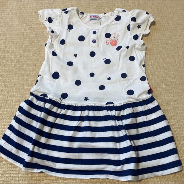 mikihouse(ミキハウス)の【交渉済】ミキハウス ワンピース90cm キッズ/ベビー/マタニティのキッズ服女の子用(90cm~)(ワンピース)の商品写真