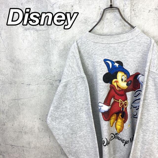 Disney(ディズニー)の希少 90s ディズニー ミッキー スウェット ビッグシルエット プリント 美品 メンズのトップス(スウェット)の商品写真