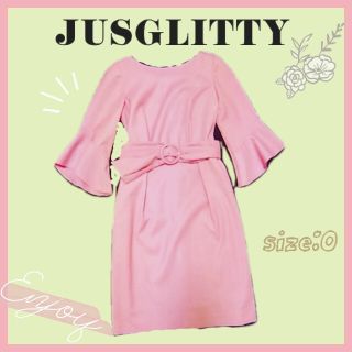 ジャスグリッティー(JUSGLITTY)のジャスグリッティー　ワンピース　size0(ひざ丈ワンピース)