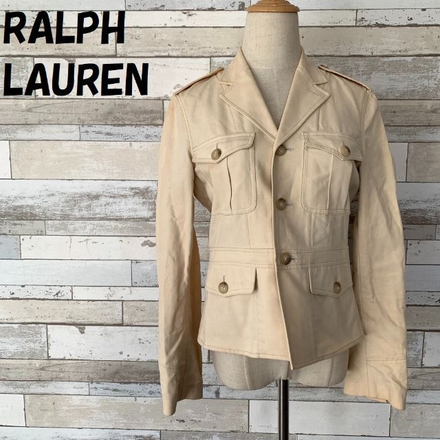 Ralph Lauren(ラルフローレン)の【人気】ラルフローレン 3ボタン ジャケット ベージュ サイズ11 レディース レディースのジャケット/アウター(テーラードジャケット)の商品写真