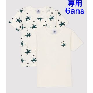 プチバトー(PETIT BATEAU)の専用　プチバトー　新品　半袖　Tシャツ　2枚組　6ans/116cm(Tシャツ/カットソー)