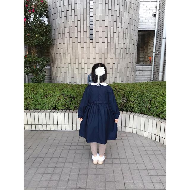 定番 濃紺 スモッキング ワンピース 卒園式 入学式 ファミリア 組曲