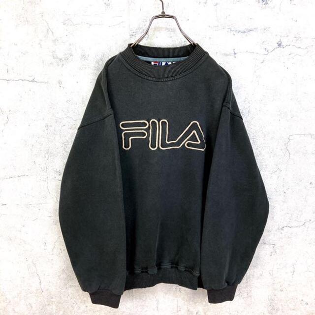 FILA(フィラ)の希少 90s フィラ スウェット ビッグ刺繍 ビッグシルエット 美品 メンズのトップス(スウェット)の商品写真