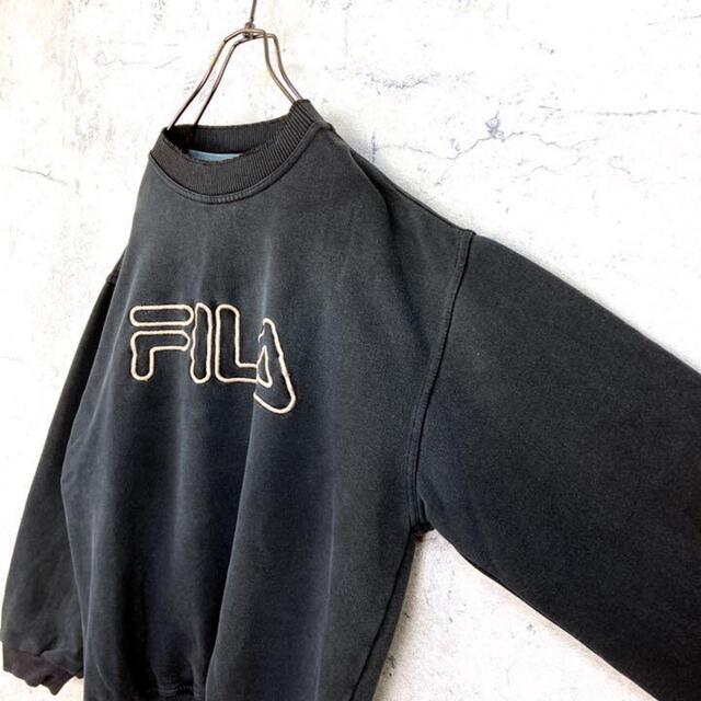 FILA(フィラ)の希少 90s フィラ スウェット ビッグ刺繍 ビッグシルエット 美品 メンズのトップス(スウェット)の商品写真