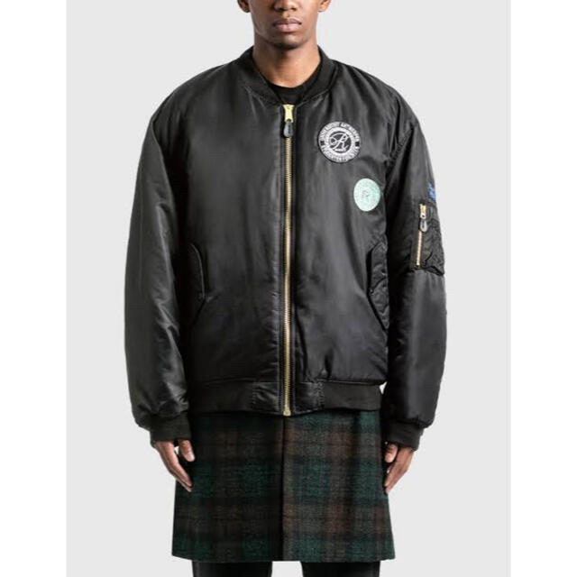 お手頃 Raf simons Nylon Patched Bomber Jacket - winterparksmiles.com