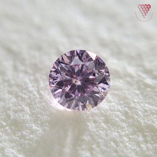 0.136 ct F.Int.Pur.Pink I1 天然 ピンク ダイヤ(リング(指輪))