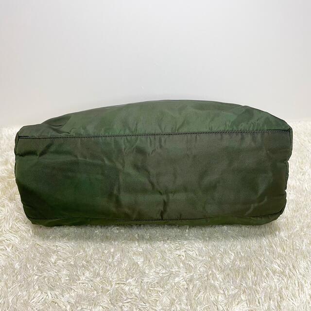 PRADA - 美品 PRADA プラダ ハンドバッグ グリーン ナイロン PRADA - 美品 PRADA プラダ ハンドバッグ グリーン ナイロン