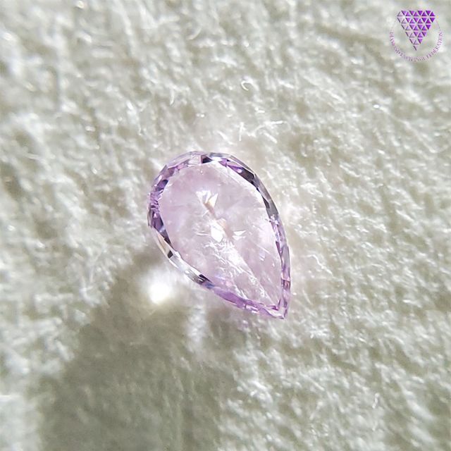 0.133ct F.Int.P-sh.Purple 天然 パープル ダイヤ レディースのアクセサリー(リング(指輪))の商品写真