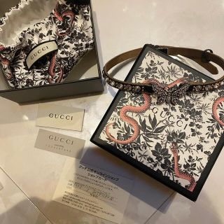 グッチ(Gucci)のGUCCI クリスタルバタフライチョーカー(ネックレス)