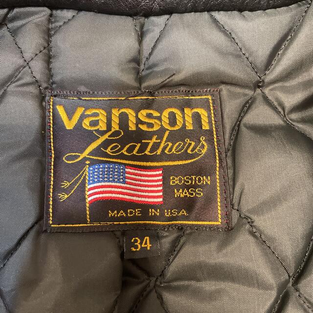 VANSON(バンソン)の90s 米国製 vanson バンソン typeB シングル レザー ライダース メンズのジャケット/アウター(ライダースジャケット)の商品写真