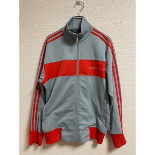 adidas - 【希少】古着 ポイントロゴ トラックジャケット グレー adidas - 【希少】古着 ポイントロゴ トラックジャケット グレー