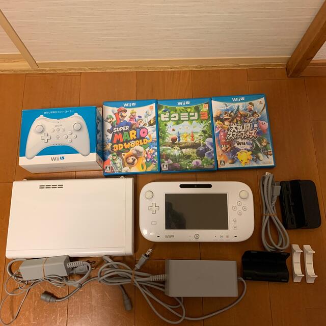 Wii U 本体一式+ソフト3本ゲームソフト/ゲーム機本体 - 家庭用ゲーム機本体