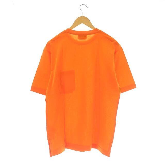 Hermes(エルメス)のエルメス HERMES Tシャツ 半袖 H刺繍 ポロ素材 M オレンジ メンズのトップス(Tシャツ/カットソー(半袖/袖なし))の商品写真