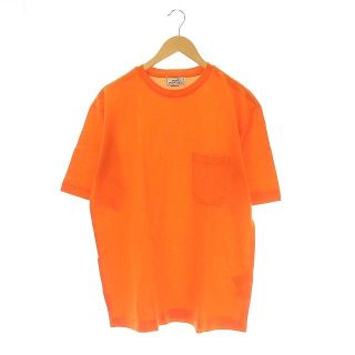 エルメス(Hermes)のエルメス HERMES Tシャツ 半袖 H刺繍 ポロ素材 M オレンジ(Tシャツ/カットソー(半袖/袖なし))