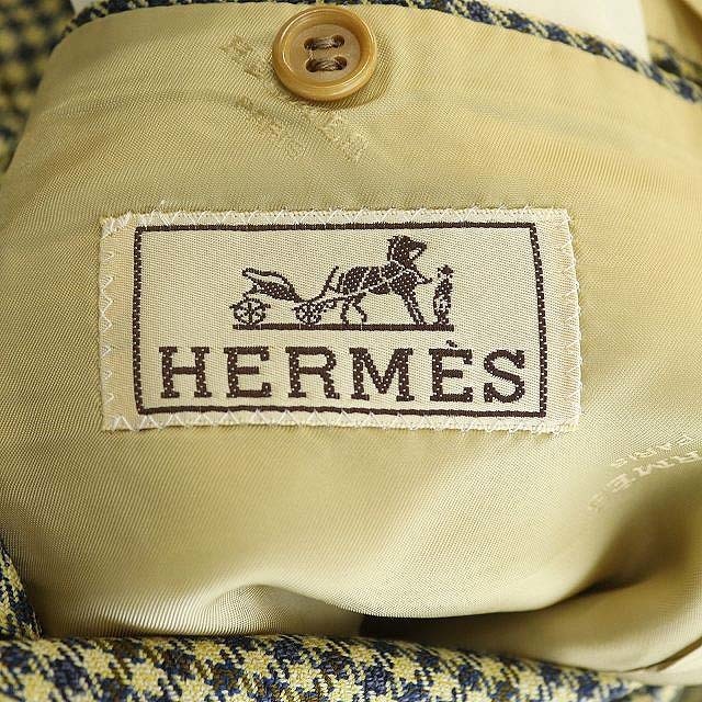 エルメス HERMES テーラードジャケット シングル 3B イエローベージュ 2