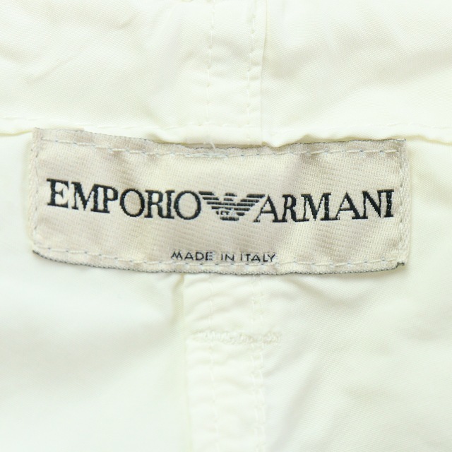 Emporio Armani(エンポリオアルマーニ)のエンポリオアルマーニ ナイロンパンツ ロング ポケット 46 S 白 メンズのパンツ(スラックス)の商品写真