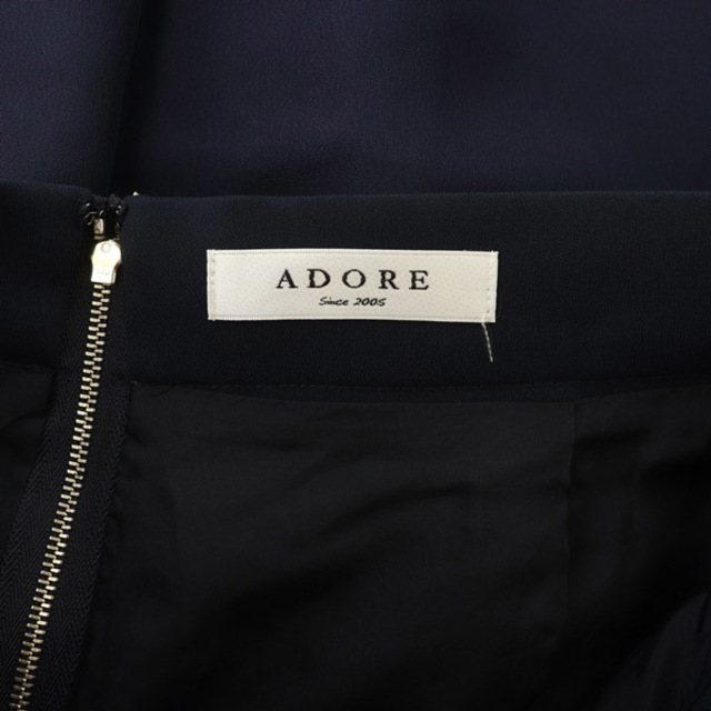 ADORE(アドーア)のアドーア ADORE フリルタイトスカート ロング 40 紺 ネイビー レディースのスカート(ロングスカート)の商品写真