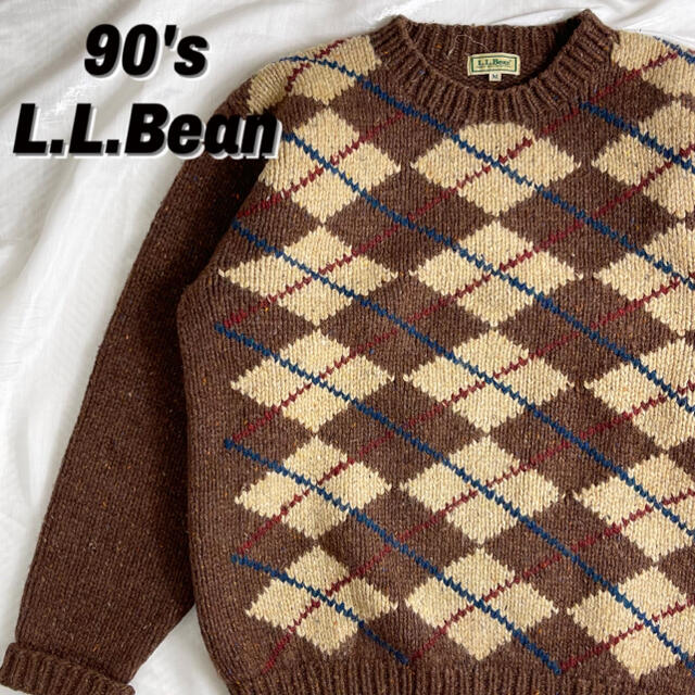L.L.Bean エルエルビーン アーガイル ニット セーター 一点物 - 通販