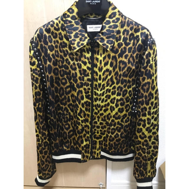 saint laurent paris レオパードジャケット