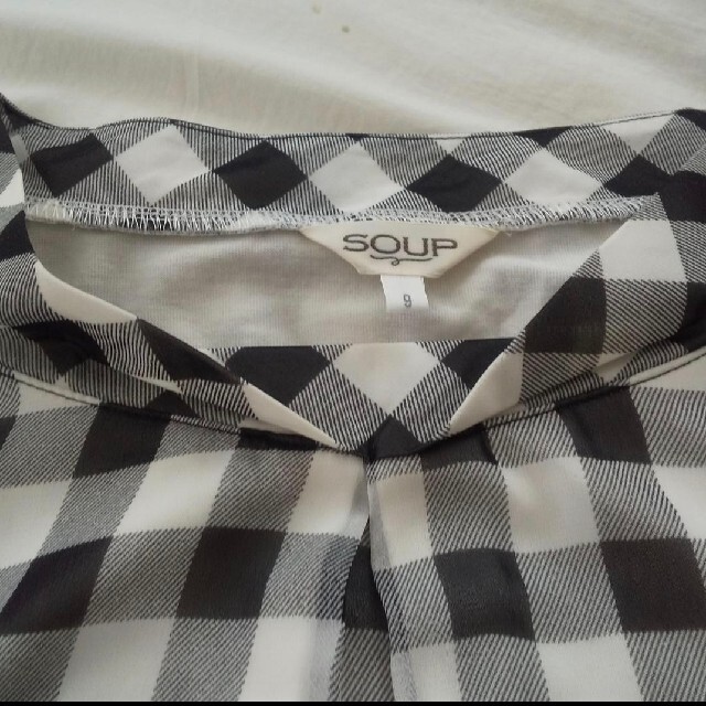 SOUP(スープ)のギンガムチェック　ブラウス　トップス レディースのトップス(シャツ/ブラウス(半袖/袖なし))の商品写真
