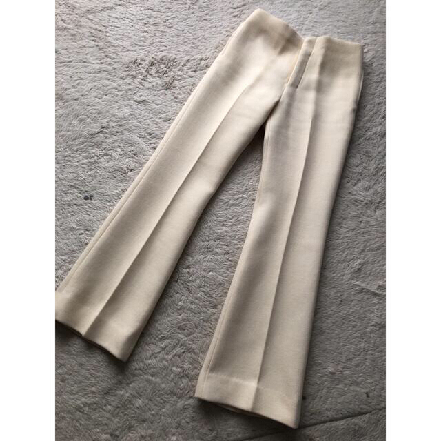 MADISONBLUE FLARE WIDE SLACKS IVORY