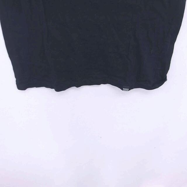 RODEO CROWNS(ロデオクラウンズ)のロデオクラウンズ Tシャツ カットソー Vネック ロゴ 英字 半袖 2 黒 薄茶 レディースのトップス(Tシャツ(半袖/袖なし))の商品写真