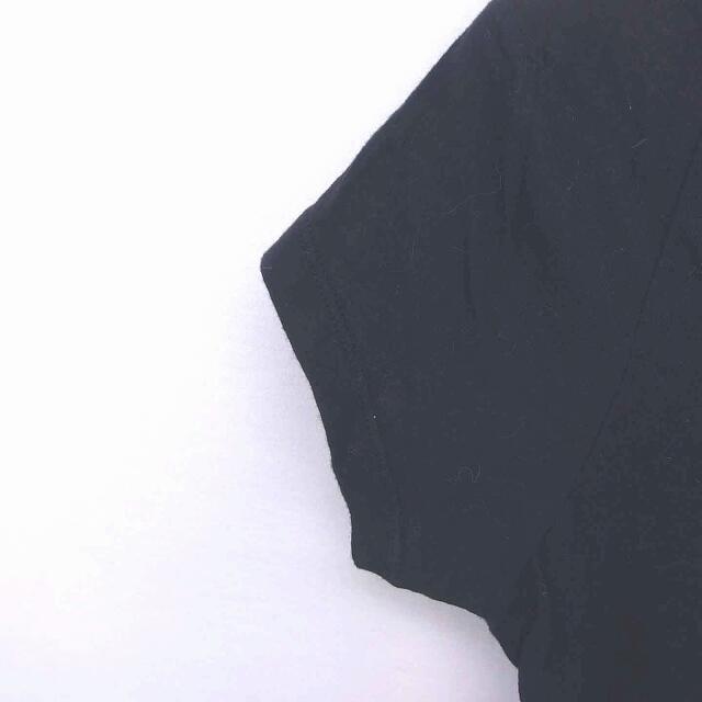 RODEO CROWNS(ロデオクラウンズ)のロデオクラウンズ Tシャツ カットソー Vネック ロゴ 英字 半袖 2 黒 薄茶 レディースのトップス(Tシャツ(半袖/袖なし))の商品写真