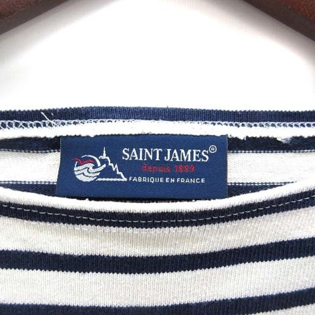SAINT JAMES(セントジェームス)のセントジェームス ウェッソン ボーダー バスクシャツ 長袖 Tシャツ 紺 T4 メンズのトップス(Tシャツ/カットソー(七分/長袖))の商品写真