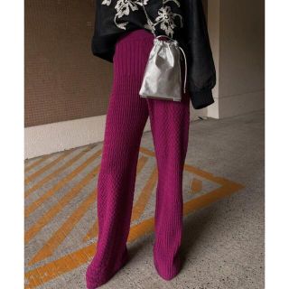 アメリヴィンテージ(Ameri VINTAGE)のAmeri VARIOUS PATTERN BORDER KNIT PANTS(カジュアルパンツ)