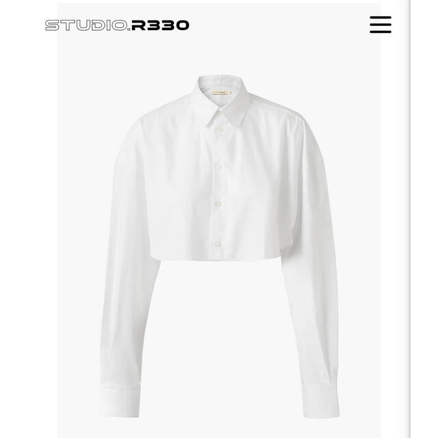 STUDIO R330 WHITE COTTON SHIRT - CROPPED