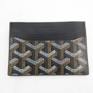 ゴヤール(GOYARD)のゴヤール SAINT SULPICE カードケース 名刺入れ 茶 ブラック (名刺入れ/定期入れ)