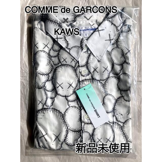 【COMME de GARCONS × KAWS】総柄シャツホワイトSIZE:M