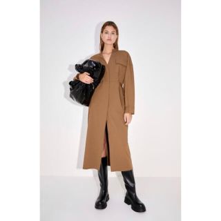 ザラ(ZARA)の【値下げ】シャツワンピース　〈2/28まで〉(ロングワンピース/マキシワンピース)