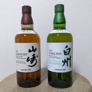 山崎 白州（箱は無し）700ml２本セット ＋販売店オリジナルグラス付（1 ...