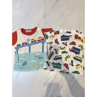 ムージョンジョン(mou jon jon)の2枚セット 半袖　車　80(Ｔシャツ)