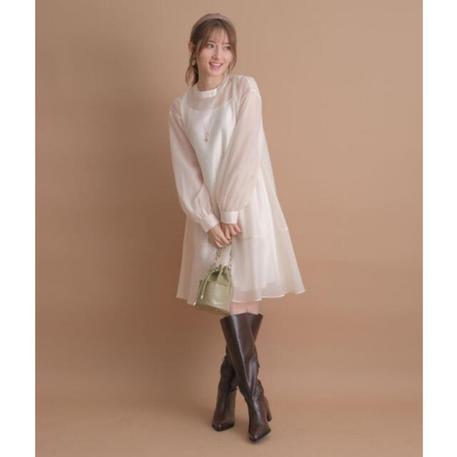 Apuweiser-riche シアーワンピース×ニットミニワンピースセット - ミニ ...