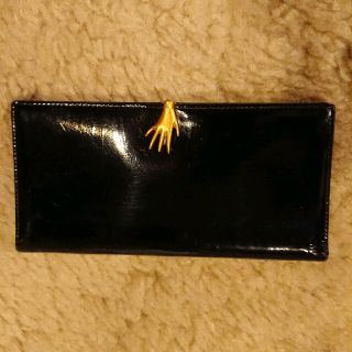 グッチ(Gucci)の激レア OLDGUCCIオールドグッチ ハンドクリップモチーフ エナメル長財布(財布)