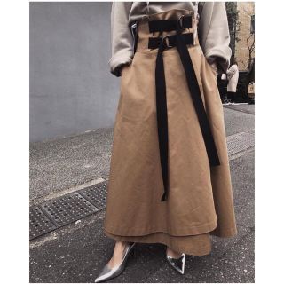 アメリヴィンテージ(Ameri VINTAGE)のDOUBLE TAPE BELT SKIRT  Ameri VINTAGE(ロングスカート)