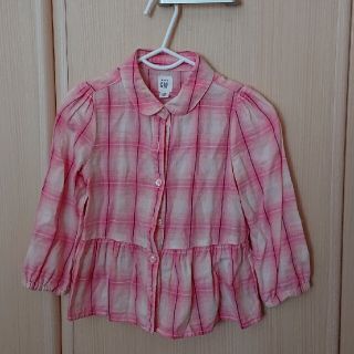 ベビーギャップ(babyGAP)の【GAP】美品 ピンクチェックチュニック 105cm(ブラウス)