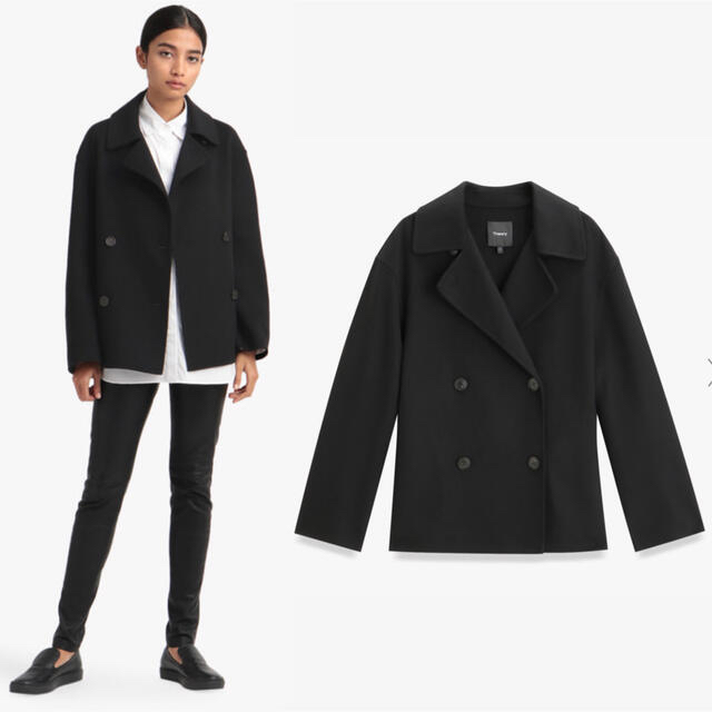 Theory 20aw ダブルブレストPコート グレー 日本正規販売店 pcfymca.org