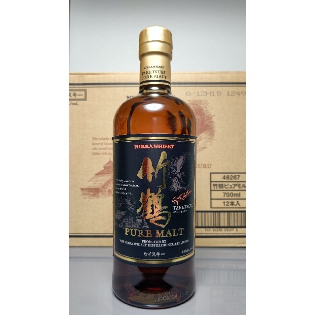 Nikka 竹鶴 ピュアモルト ウイスキー 43度 700ml  12本酒